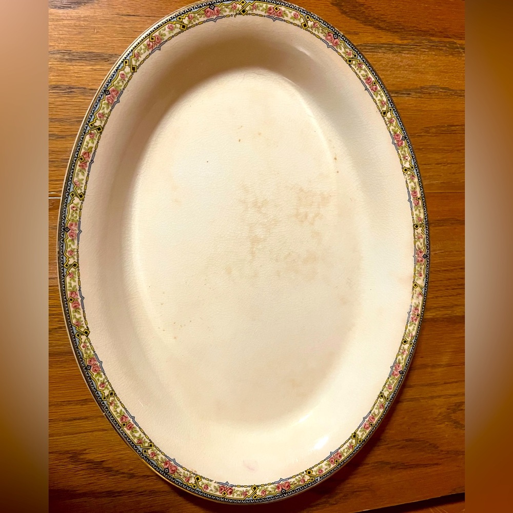 Vintage Crown Pottery Company 14” platter